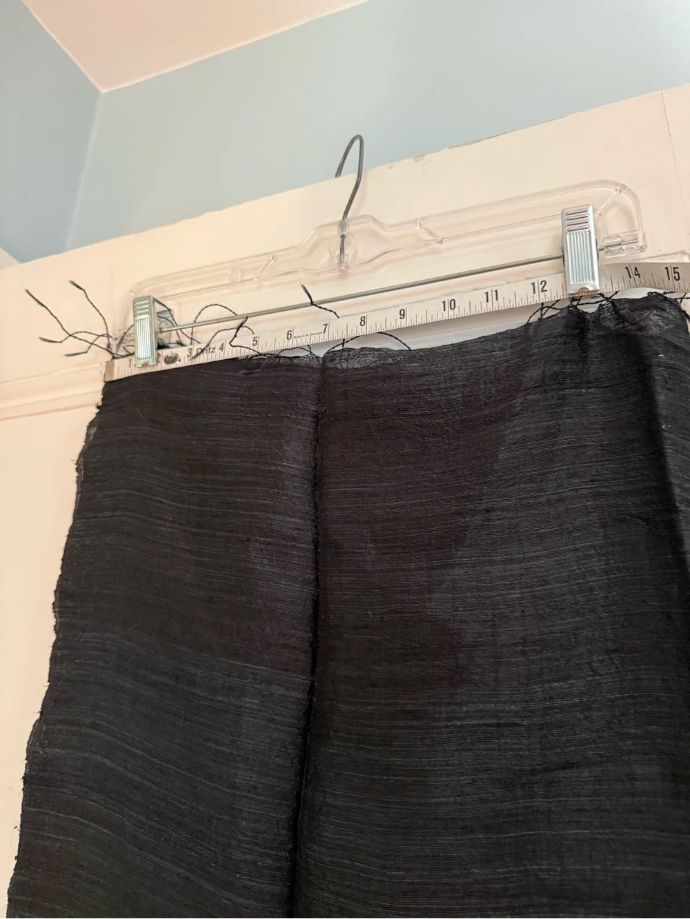 NWT Black Raw Silk Shawl Wrap Scarf